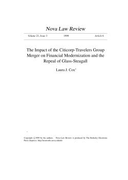 The Impact of the Citicorp-Travelers Group Merger on
