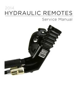 Service Manual 2015 RockShox Remotes Rev A English