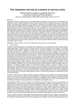 the transport sector as a source of air pollution