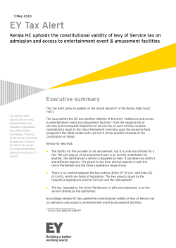 Kerala HC upholds the constitutional validity of levy of