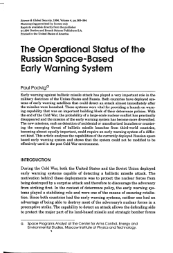The Operational Status of the Russian Space