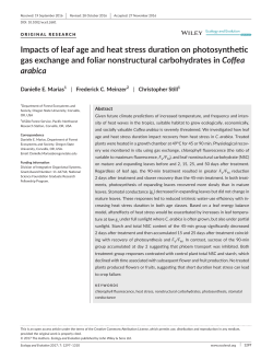 Impacts of leaf age and heat stress duration on photosynthetic gas