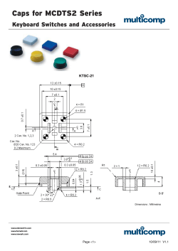 Caps for MCDTS2 Series