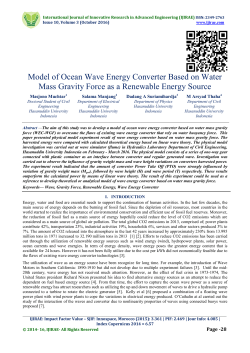 Model of Ocean Wave Energy Converter Based on Water