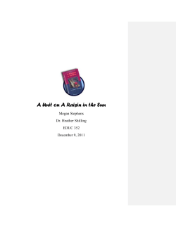 A Unit on A Raisin in the Sun