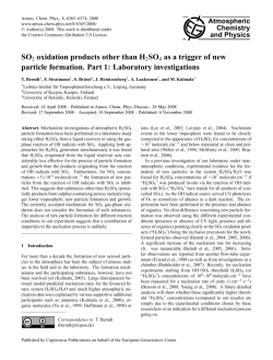 SO2 oxidation products other than H2SO4 as a trigger of new