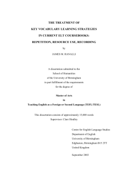 the treatment of - University of Birmingham