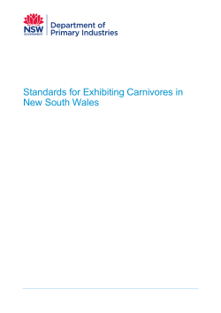 Standards for exhibiting carnivores
