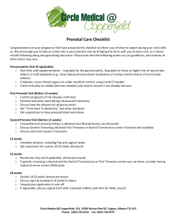 Prenatal Care Checklist - Circle Medical @ Copperfield