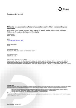 Molecular characterisation of stromal populations derived