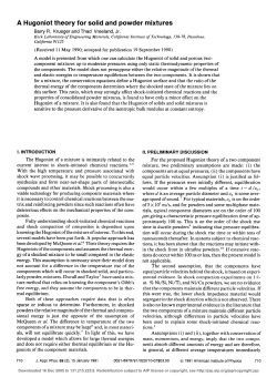 A Hugoniot theory for solid and powder mixtures