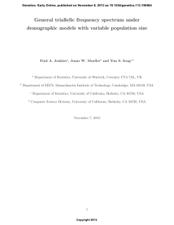 General triallelic frequency spectrum under demographic