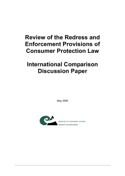 Review of the Redress and Enforcement Provisions of Consumer