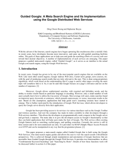 Guided Google: A Meta Search Engine and its