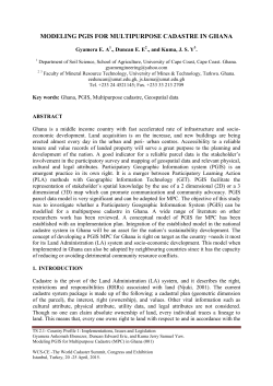 modeling pgis for multipurpose cadastre in ghana