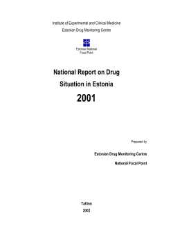 National Report on Drug Situation in Estonia