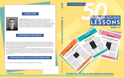 50 Problem-Solving Lessons: The Best from 10 Years of Math