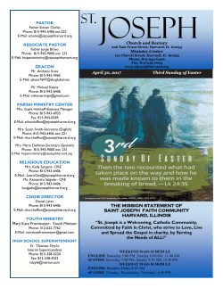 St. Joseph is a Welcoming, Catholic Community, Comm
