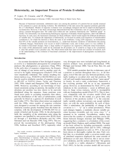Heterotachy, an Important Process of Protein