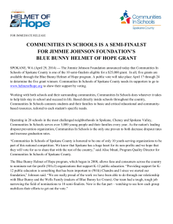 Helmet of Hope Semifinalist Press Release