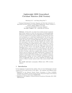 Lightweight MDS Generalized Circulant Matrices