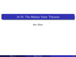 The Median Voter Theorem