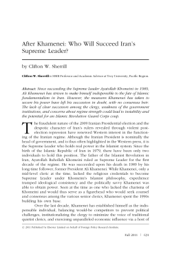 After Khamenei: Who Will Succeed Iran`s Supreme Leader?