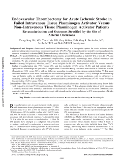 Endovascular Thrombectomy for Acute Ischemic Stroke in Failed