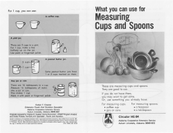 Measuring Cups and Spoons - Alabama Cooperative Extension