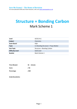 Structure + Bonding Carbon