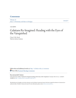 Galatians Re-Imagined: Reading with the Eyes of the Vanquished