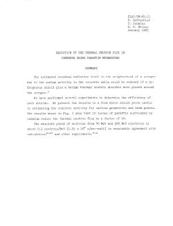 SLAC-TN-65-11 H. DeStaebler T. Jenkins WR Nelson January 1965