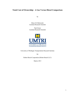 Report: Total Cost of Ownership: A Gas Versus Diesel Comparison