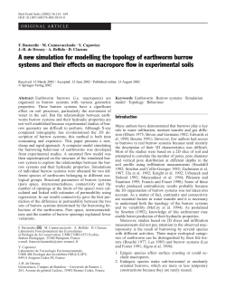 A new simulation for modelling the topology of earthworm