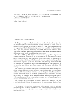 AGE AND CAUSE MORTALITY STRUCTURE IN THE ITALIAN