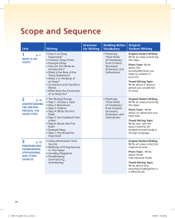 Level 5 Scope and Sequence