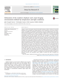 Delineation of the southern elephant seal׳s main foraging