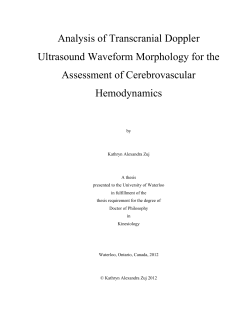 Analysis of Transcranial Doppler Ultrasound Waveform