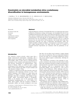 Constraints on microbial metabolism drive evolutionary