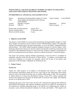 institutional and sustainability support to urban water supply and