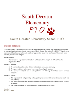 PTO Bylaws - Decatur County Community Schools