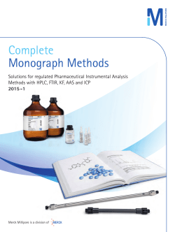 Complete Monograph Methods
