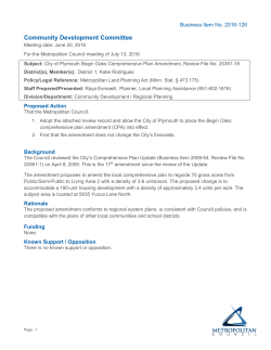 2016-126 - Metropolitan Council