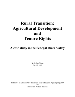 Rural Transition: Agricultural Development and Tenure