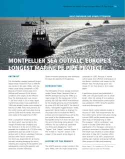 Montpellier Sea Outfall: Europe`s Longest Marine PE Pipe Project