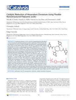 Catalytic Reduction of Hexavalent Chromium