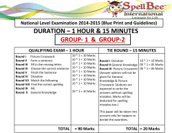 blue print and guidelines for national level