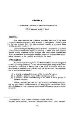 CHAPTER 61 A Comparative Evaluation of Wave Grouping