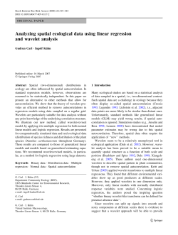 Analyzing spatial ecological data using linear regression and