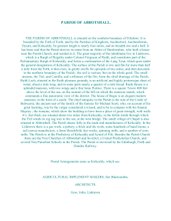 parish of abbotshall. - Fife Family History Society